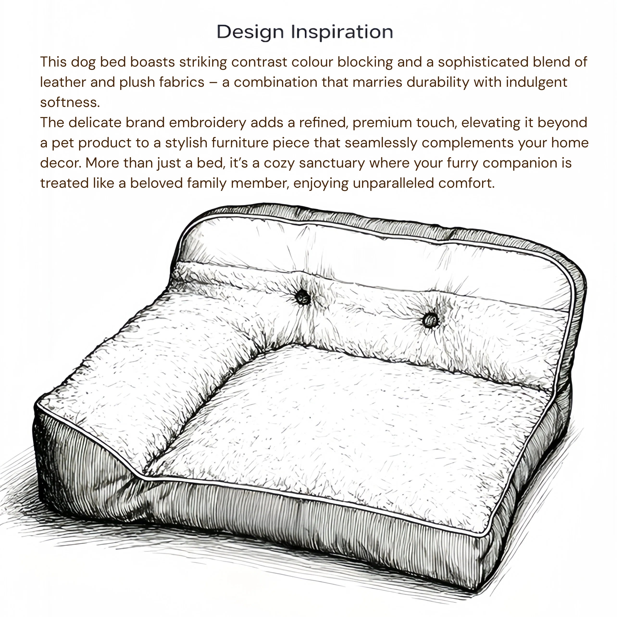 Pettami Washable Dog Bed with Removable Cover, Thick Padding for XL 2XL Dogs