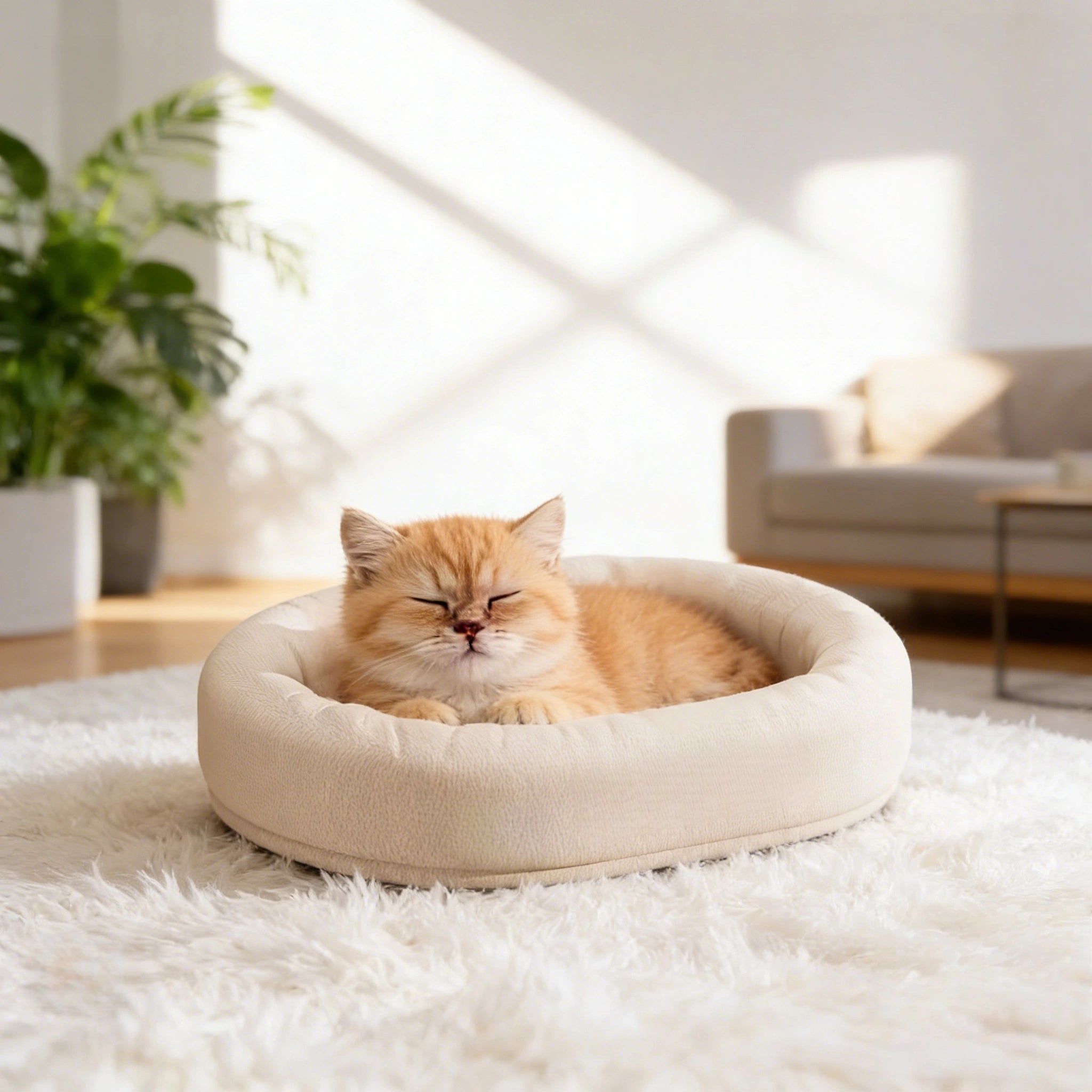 Pettami Multi-Level Cat Tower with Sisal Scratching Posts and Integrated Bed for Small and Medium Cats