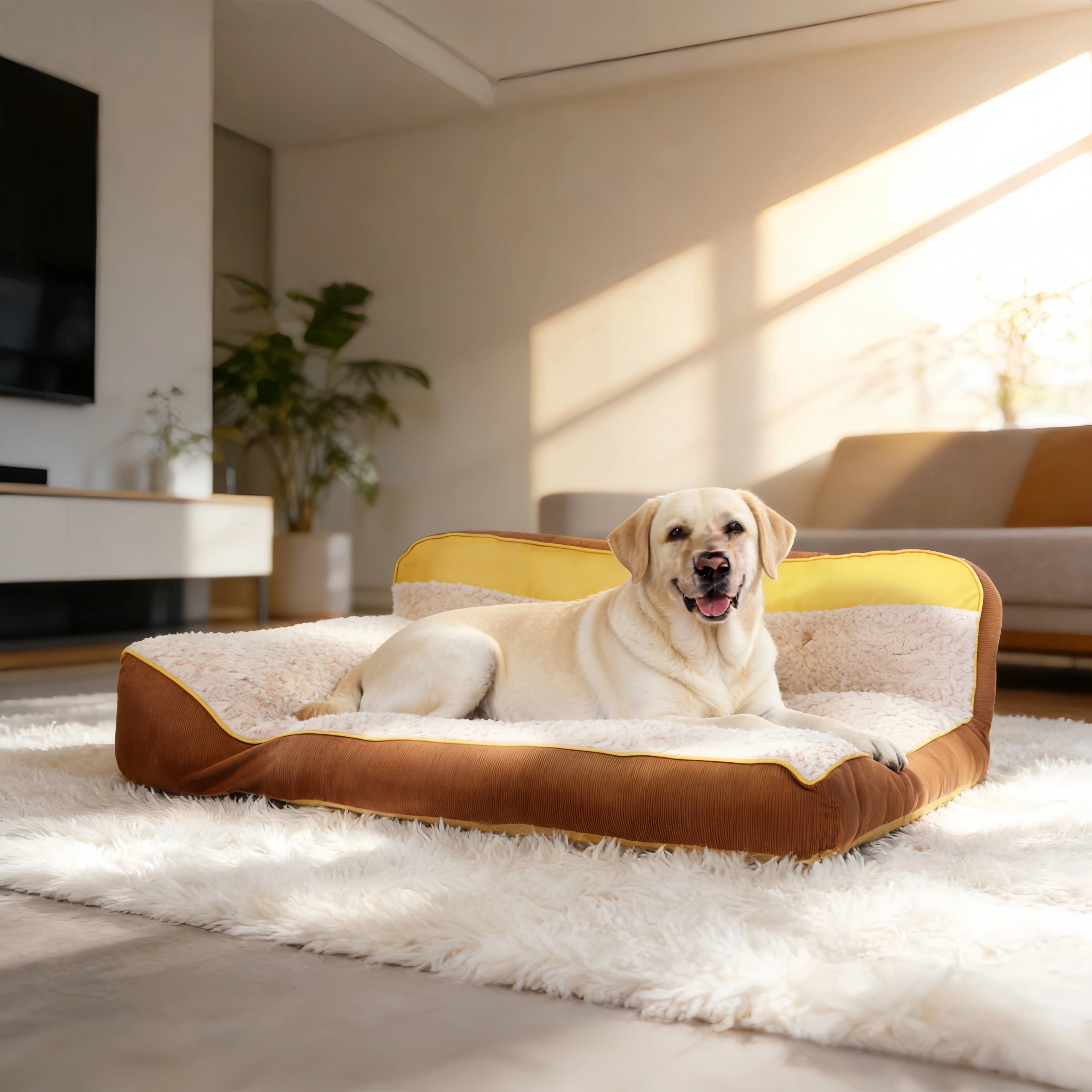 Pettami Washable Dog Bed with Removable Cover, Thick Padding for XL 2XL Dogs