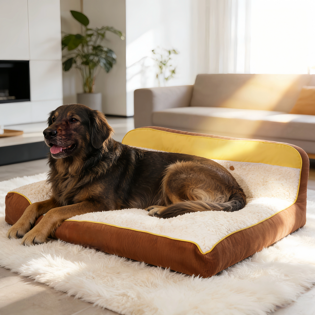 Pettami Washable Dog Bed with Removable Cover, Thick Padding for XL 2XL Dogs